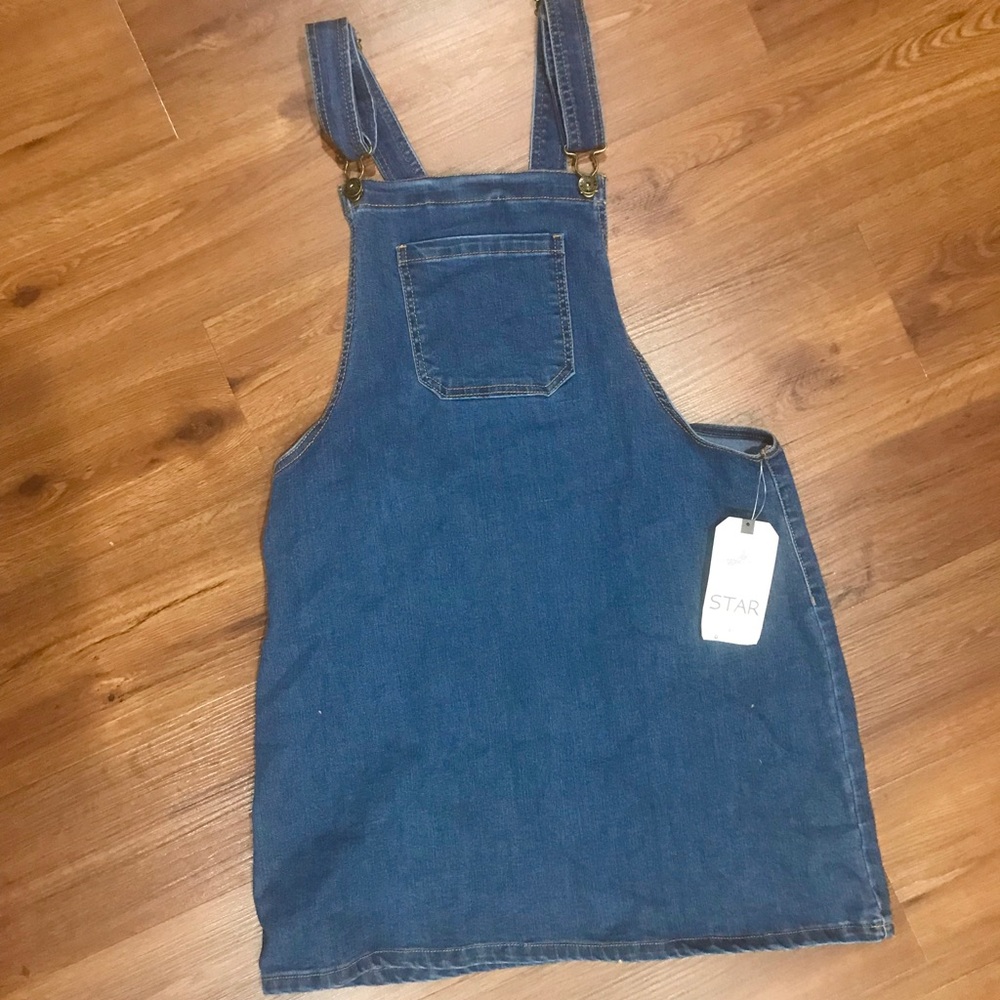 Denim Pinafore Overall Dress 💘 NWT Vanilla Star